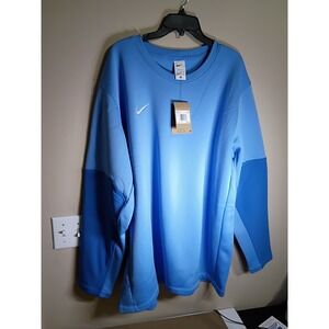 NIKE Men's SWEATSHIRT THERMA-FIT MIDWEIGHT COACHES CREW LS Blue Size XXL